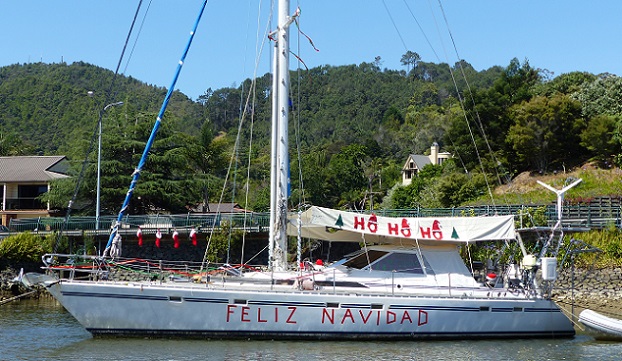 A prize-winning decorated boat